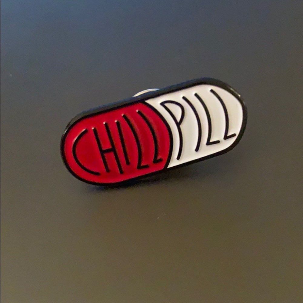 “Chill Pill” enamel pin